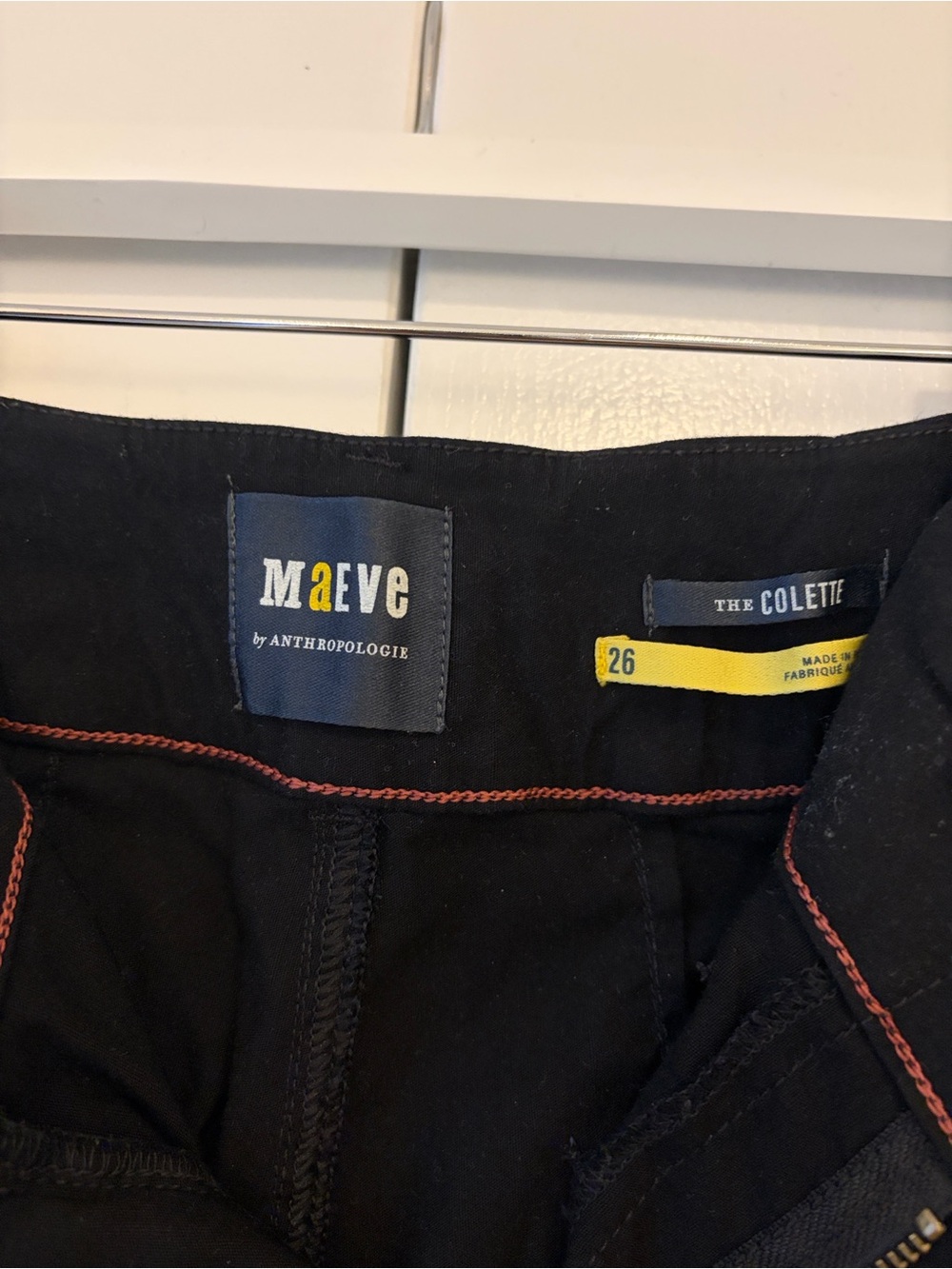 Anthropologie Maeve the Colette Black Crop Pants 26 - Picture 4 of 4